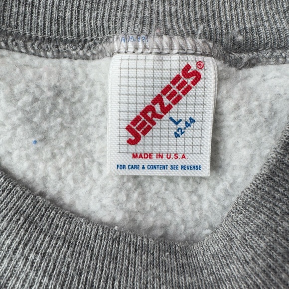 Vintage Jerzees Gray Cat Crewneck Sweater Size L - Picture 11 of 11